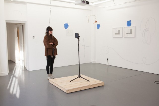 Nicole Bachmann, Blue, 2013 (foreground)
